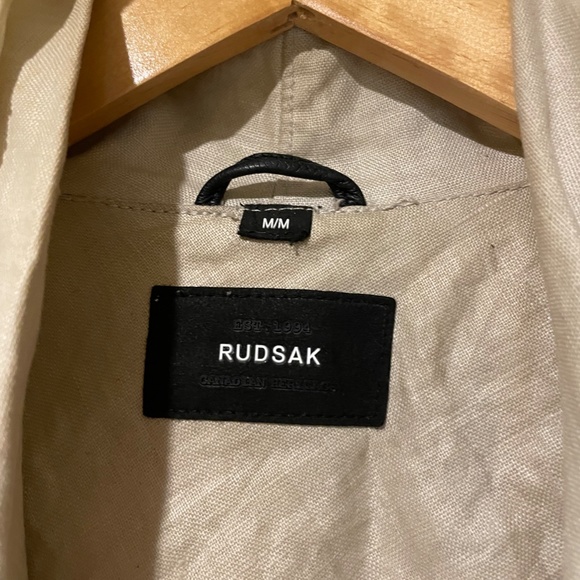 RUDSAK soft leather and linen jacket for woman, medium size, excellent condition - Picture 2 of 15